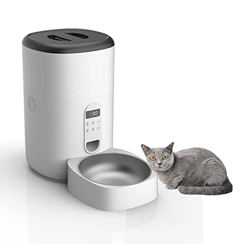 Smart Automatic Pet Feeder, HD Camera With Voice And Video Recording, Programmable Food Dispenser For Dogs And Cats,White 5 Smart Automatic Pet Feeder, HD Camera With Voice And Video Recording, Programmable Food Dispenser For Dogs And Cats,White - Image 3