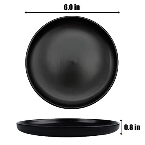 Fhiny 3Pcs Ceramic Shallow Cat Dish, 6 Inch Whisker Fatigue Free Cat Feeder Bowls Food Saucer Minimalist Single Pet Plate Great For Kitten And Kitty Short Legged Munchkin Cat Dishwasher Safe Black 7 Fhiny 3Pcs Ceramic Shallow Cat Dish, 6 Inch Whisker Fatigue Free Cat Feeder Bowls Food Saucer Minimalist Single Pet Plate Great For Kitten And Kitty Short Legged Munchkin Cat Dishwasher Safe Black - Image 5
