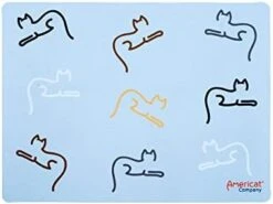 Cat Feeding Mat By Americat For Cat Food & Water Bowls – Machine Washable, Waterproof, No-Slip & Made In USA Cat Placemat – Protect Floors From Messy Eaters & Drinkers – 16 X 12 Inches (Cats) -Zoo Shop 31pw4dh0QaL. AC