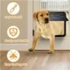 Dog Door For Sliding Door, Screen Porch Doggie Door Cat Door Automatic Closing,Magnetic Self-Closing Screen Door With Locking Function, Sturdy Screen Door For Small Dogs Cats
