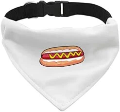 GENERIC Hot Dog Pet Bandana Collar - Food Graphic Scarf Collar - Graphic Dog Bandana - M -Zoo Shop 31qiEXp FXL. AC 1