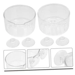 EVANEM 2pcs Feeding Cup Glass Dispenser Accessory Tray Aquarium Plant Feeder Fish Tank Shrimp Feeder Aquatic Pet Food Cup Aquarium Feeding Tools Floating Food Tray Plastic Fish Feeder -Zoo Shop 31qqmsb8pVL