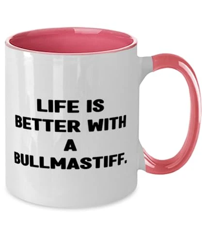 GENERIC Cute Bullmastiff Dog Two Tone 11oz Mug, Life Is Better With A, Inappropriate Gifts For Pet Lovers From Friends, Birthday Gifts, Bullmastiff Dog Toys, Bullmastiff Dog Beds, Bullmastiff Dog Food, 4 GENERIC Cute Bullmastiff Dog Two Tone 11oz Mug, Life Is Better With A, Inappropriate Gifts For Pet Lovers From Friends, Birthday Gifts, Bullmastiff Dog Toys, Bullmastiff Dog Beds, Bullmastiff Dog Food, - Image 2