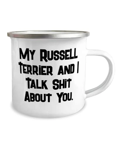 Russell Terrier Dog Gifts For Dog Lovers, My Russell Terrier And I, Useful Russell Terrier Dog 12oz Camper Mug, From Friends, Dog Toys, Dog Beds, Dog Food, Dog Bowls, Dog Collars, Dog Leashes 3 Russell Terrier Dog Gifts For Dog Lovers, My Russell Terrier And I, Useful Russell Terrier Dog 12oz Camper Mug, From Friends, Dog Toys, Dog Beds, Dog Food, Dog Bowls, Dog Collars, Dog Leashes