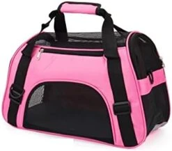 LEFEDA Soft Surface Pet Carrier Cat Bag Outdoor Travel Breathable Pet Handbag Carrier For Dogs With Pad Pet Backpack Carrier (Color : Purple) -Zoo Shop 31r4BfWqMcL. AC