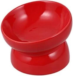 Pet Raised Bowls Ceramic Food Bowl Pet Water Bowl Pet Supplies For Cat Dog (White, Size S) -Zoo Shop 31rXHtbN4QL. AC