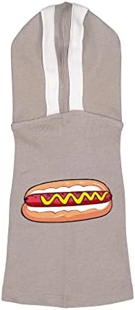 GENERIC Hot Dog Dog Shirt With Hoodie - Food Graphic Dog Hoodie - Graphic Dog Clothing - Black White, M 13 GENERIC Hot Dog Dog Shirt With Hoodie - Food Graphic Dog Hoodie - Graphic Dog Clothing - Black White, M - Image 11