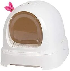 Luckxuan Cat Litter Box Cat Litter Bowl Full Closed Drawer Cat Food Cat Toilet Large Cat Sand Bowl Anti-Splashing Cat Pot Pot Pull Deodorant Cats Litter Pan (Color : Red) -Zoo Shop 31s5AXu9MSL. AC