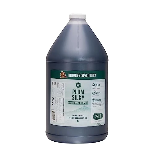 Nature's Specialties Plum Silky Ultra Concentrated Dog Shampoo Conditioner, Makes Up To 24 Gallons, Natural Choice For Professional Pet Groomers, Silk Proteins, Made In USA, 1 Gal 3 Nature's Specialties Plum Silky Ultra Concentrated Dog Shampoo Conditioner, Makes Up To 24 Gallons, Natural Choice For Professional Pet Groomers, Silk Proteins, Made In USA, 1 Gal