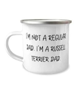 GENERIC Appreciation Russell Terrier Dog Gifts, I'm Not A Regular Dad. I'm A Russell, Cool 12oz Camper Mug For Pet Lovers, From Friends, Dog Toys, Dog Beds, Dog Food, Dog Bowls, Dog Collars, Dog Leashes