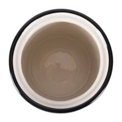 Bone Dry Black & White Dog Bone Ceramic Pet Bowl & Canister, Canister, 5.5x5.5x8.25, Black -Zoo Shop 31tdmugCb7L