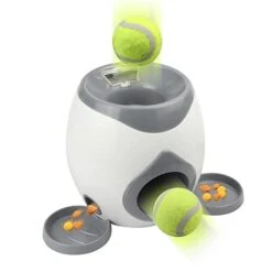 ACULIP Cat Feeder Cat Food Bowl, Tennis Ball Thrower Pet Dog Toys Chewing Accessories Automatic Ball Launcher Dog Throwing Machine Toy Interactive Feeding -Zoo Shop 31u3MBZ5eXL