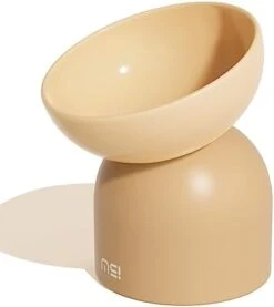 MS!MAKE SURE Cat Bowl, Elevated/Raised Ceramic Cat Food Bowl, Protects Spine, Relieves Whisker Fatigue, Superb Anti-Bacterial, Perfect For Indoor Cats (Green) -Zoo Shop 31v4gMgfD6L. AC