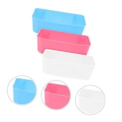 NOGRAX 3pcs Parrot Holder Cup Conure Budgie Water Feeding Dispenser Cups Cage Chinchi Slot Plate Gamefowl Dish Greys Animals Accessories Feeder Trough Container Storage Lovebird Feeder -Zoo Shop 31vG27KO7EL