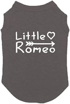 Little Romeo - Stud Handsome Cute Juliet Love Dog Shirt (Navy, Large) -Zoo Shop 31vWZUZfZaL. AC