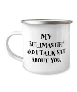 GENERIC Sarcasm Bullmastiff Dog 12oz Camper Mug, My Bullmastiff And I, Gifts For Pet Lovers, Present From Friends, For Bullmastiff Dog, Bullmastiff Dog Love Gifts Toys, Treats, Food, Bowls, Leashes, Collars,