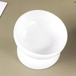 Pet Raised Bowls Ceramic Food Bowl Pet Water Bowl Pet Supplies For Cat Dog (White, Size S) -Zoo Shop 31wfwm2wIUL