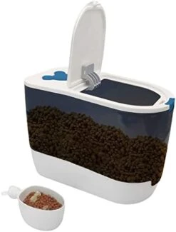BNOSDM Large Airtight Cat Food Storage Container For Pet Dog Foods Storage Bins With Scooper Translucent Plastic Pets Dogs Cats Birds Dry Feed Dispenser, Kitchen Rice Cereal Flour 12lb -Zoo Shop 31wk9i3ecPL. AC