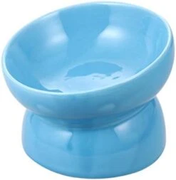 Pet Raised Bowls Ceramic Food Bowl Pet Water Bowl Pet Supplies For Cat Dog (White, Size S) -Zoo Shop 31xqSyEWt7L. AC