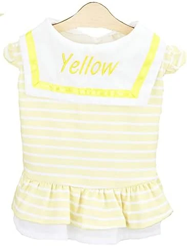 MaruPet Summer Sweet Puppy Doggie Stripes Printed Navy Wind Skirt Pet Dog Dress With Bowknot For Small, Extra Small Dog Teddy, Pug, Chihuahua, Shih Tzu, Yorkshire Terriers 15 MaruPet Summer Sweet Puppy Doggie Stripes Printed Navy Wind Skirt Pet Dog Dress With Bowknot For Small, Extra Small Dog Teddy, Pug, Chihuahua, Shih Tzu, Yorkshire Terriers - Image 13