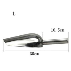 NC Stainless Steel Pet Pood Scoop Durable Bird Seed Or Feed Scoop Poultry Chicken Pig Sheep Cattle Horse Cat Dog Food Scoop Shovel Ice Scoop (L) -Zoo Shop 31yIwWjfASL