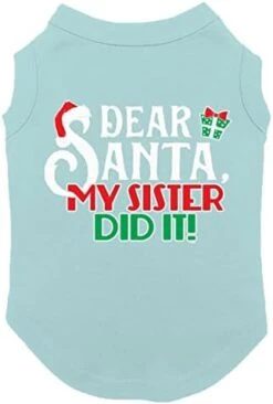 Dear Santa My Brother Did It - Christmas Dog Shirt (Natural, Small) -Zoo Shop 31zSHI6rTDL. AC