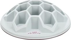 TRIXIE Cat Activity Slow Feeder - Bee Hive Design, Cat Bowl, Cat Food Plate, Pet Feeding Bowl, Helps Stop Bloat, Prevents Obesity, Improves Digestion, White -Zoo Shop 31zdPWP1ujL. AC