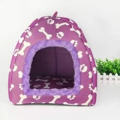 SENERY Warm Mongolian Yurts Shape Dog Bed Cave Foldable Cat Castle Bone Puppy House Tent Kennel Nest Small Dog Cushion -Zoo Shop 41 EuNQQkcL. AC