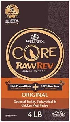 Wellness CORE RawRev Grain-Free Dry Small Dog Food, Natural Ingredients, Made In USA With Real Freeze-Dried Meat (Adult, Small Breed, 4 Lbs) -Zoo Shop 41 RYIqCBuL. AC 1