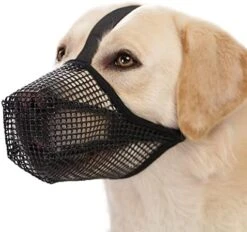 Dog Muzzle, Soft Mesh Muzzle For Small Medium Large Dogs Labrador German Shepherd, Breathable Adjustable Muzzles For Biting, Chewing, Scavenging And Poisoned Bait, Allows Panting And Drinking -Zoo Shop 41 U3o5wkgL. AC 2