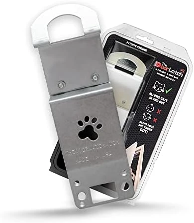 TheDoorLatch Steel Cat Door Strap And Latch, Sturdy Door Holder For Keeping Dogs And Kids Out Of Rooms, Litter Boxes, And Food, Steel Silver Color Cat Door Latch 9 TheDoorLatch Steel Cat Door Strap And Latch, Sturdy Door Holder For Keeping Dogs And Kids Out Of Rooms, Litter Boxes, And Food, Steel Silver Color Cat Door Latch - Image 7