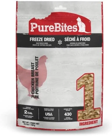 PureBites Freeze Dried Chicken Breast Cat Treats 156g | 1 Ingredient | Made In USA (Packaging May Vary) 11 PureBites Freeze Dried Chicken Breast Cat Treats 156g | 1 Ingredient | Made In USA (Packaging May Vary) - Image 9
