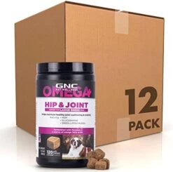 GNC Pets Omega Skin & Coat Dog Supplements For Adult Dogs With Omega Fatty Acids & Flaxseed, 120 Ct| Chicken Flavored Soft Chews For Dogs Skin & Coats With Salmon Oil And Vitamin E (FF15440) -Zoo Shop 410CeEorakL. AC