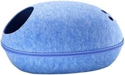 YangYan Pet Cat Bed Cave Sleeping House Nest Kennel Felt Cloth Zipper Pet Cat Basket Egg Shape Pet Bed Mat Cushion For Cats Small Dogs (Color : D, Size : 47x39x25cm) -Zoo Shop 410LIjRifuL. AC