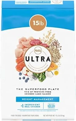 NUTRO ULTRA Adult Weight Management High Protein Natural Dry Dog Food For Weight Control With A Trio Of Proteins From Chicken, Lamb And Salmon, 15 Lb. Bag -Zoo Shop 410ZmmpkFsL. AC
