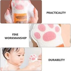 HEIMP 2pcs Multipurpose Scrubber Shaped Scrubbing Skin For Pet Paw Cleaners Shower Sponges Mesh Sponge Cute Foam Scrubbers Infant Newborn Food Loofha Soap Back Bowl Dog Kids Ball Loofah -Zoo Shop 410dXh2s1uL
