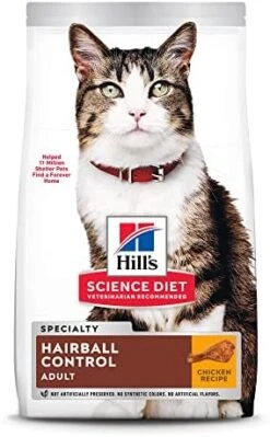 Hill's Science Diet Dry Cat Food, Adult, Hairball Control, Chicken Recipe, 7 Lb. Bag -Zoo Shop 410n6SYoKQL. AC