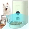 DOGNESS Automatic Wide View Smart Camera Dog/Cat Feeder - 4L Large Capacity, App Control, Food Dispenser With WiFi, Portion Control, Voice Recording, Timer Programmable (Green) -Zoo Shop 410nnYKwPQL