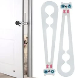 Cat Door Stopper - Ellasdan Cat Door Holder Dog Door Keeps Dogs & Kids Out Of Litter & Food, Cat Door Interior Door, Flexible Cat Door Latch (2 Packs） -Zoo Shop 410q X5Bn5L. AC