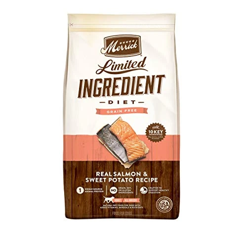 Merrick Limited Ingredient Diet Grain Free Dry Dog Food Real Salmon & Sweet Potato Recipe - 22.0 Lb Bag 3 Merrick Limited Ingredient Diet Grain Free Dry Dog Food Real Salmon & Sweet Potato Recipe - 22.0 Lb Bag