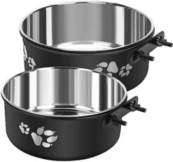 OFFKITSLY Kennel Water Bowl, Stainless Steel Dog Crate Water Bowl No Spill, 2 Pack Hanging Dog Bowls For Kennel Cage, Metal Pet Dog Food Water Bowl Feeder For Small Medium Size Dogs -Zoo Shop 411Eav0CPL. AC