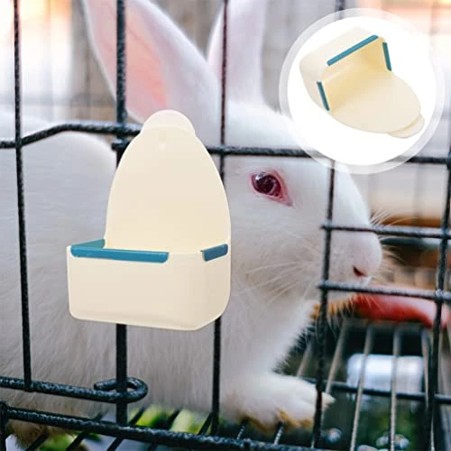 Mipcase Indoor Rabbit Hutch 2Pcs Hanging Pet Bowls Bunny Food Bowl Rabbti Hanging Cage Box Bird Cage Cups For Small Animal Dogs Puppies Cats Guinea Pigs Chinchillas White Bunny Hay 6 Mipcase Indoor Rabbit Hutch 2Pcs Hanging Pet Bowls Bunny Food Bowl Rabbti Hanging Cage Box Bird Cage Cups For Small Animal Dogs Puppies Cats Guinea Pigs Chinchillas White Bunny Hay - Image 4