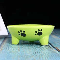 POPETPOP Cat Plate Puppy Feeder Cat Bowls Cat Food Bowls Non-Slip Cat Dish Pet Food & Water Bowls Ceramic Raised Puppy Food Bowl Feeder Bowls Wide Dish Ceramic Water Bowl Puppy Feeder -Zoo Shop 411Rhr9CkuL