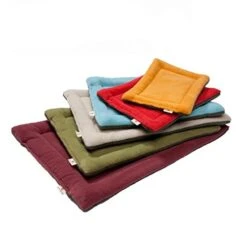 GabeFish Dog Outdoor Indoor Traveling Car Sleeping Bed Feeding Crate Mat Pet Polar Fleece Plain Floors Nap Pad For Cat White/Thick Small -Zoo Shop 411X2MDyewL