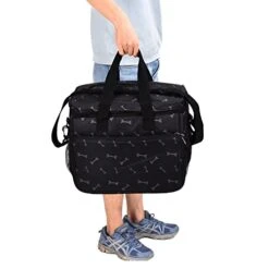 01 02 015 Oxford Cloth Dog Travel Bag, Multi Function Pockets Anti Scratch Pet Food Storage Bag Lined Large Capacity Convenient For Snack For Diaper For Outdoor 10 01 02 015 Oxford Cloth Dog Travel Bag, Multi Function Pockets Anti Scratch Pet Food Storage Bag Lined Large Capacity Convenient For Snack For Diaper For Outdoor -Zoo Shop 411ch0itjCL