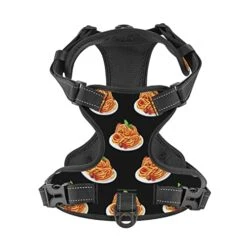 Dog Harness Leash Set Durable Oxford Breathable Reflective Puppy Harness Vest Spaghetti Italian Food For Walking Training Running, No Pull No Choke Pet Dog Harness -Zoo Shop 411mT2woFFL
