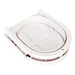 Pet Interior Door, Flapless Durable ABS Easy DIY Installation Arched Cat Door For Puppy For Indoor