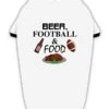 TOOLOUD Beer Football Food Cotton Dog Shirt White With Black XL -Zoo Shop 411uWe3SlAL