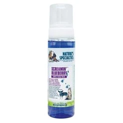 Nature's Specialties Screamin' Blueberry Dog Gentle Facial Wash For Pets, Natural Choice Of Professional Groomers, Optical Brightener, Made In USA, 7.5 Oz