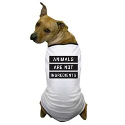 CafePress Animals Are Not Ingredients Dog T Shirt Dog T-Shirt, Pet Clothing, Funny Dog Costume